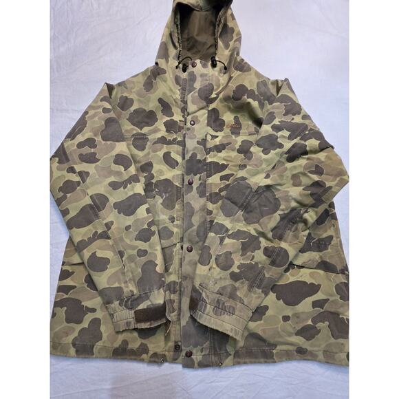 Cabelas Men's Camo Light Weight Long Sleeve Jacket With Hood Size Xl - Picture 2 of 10